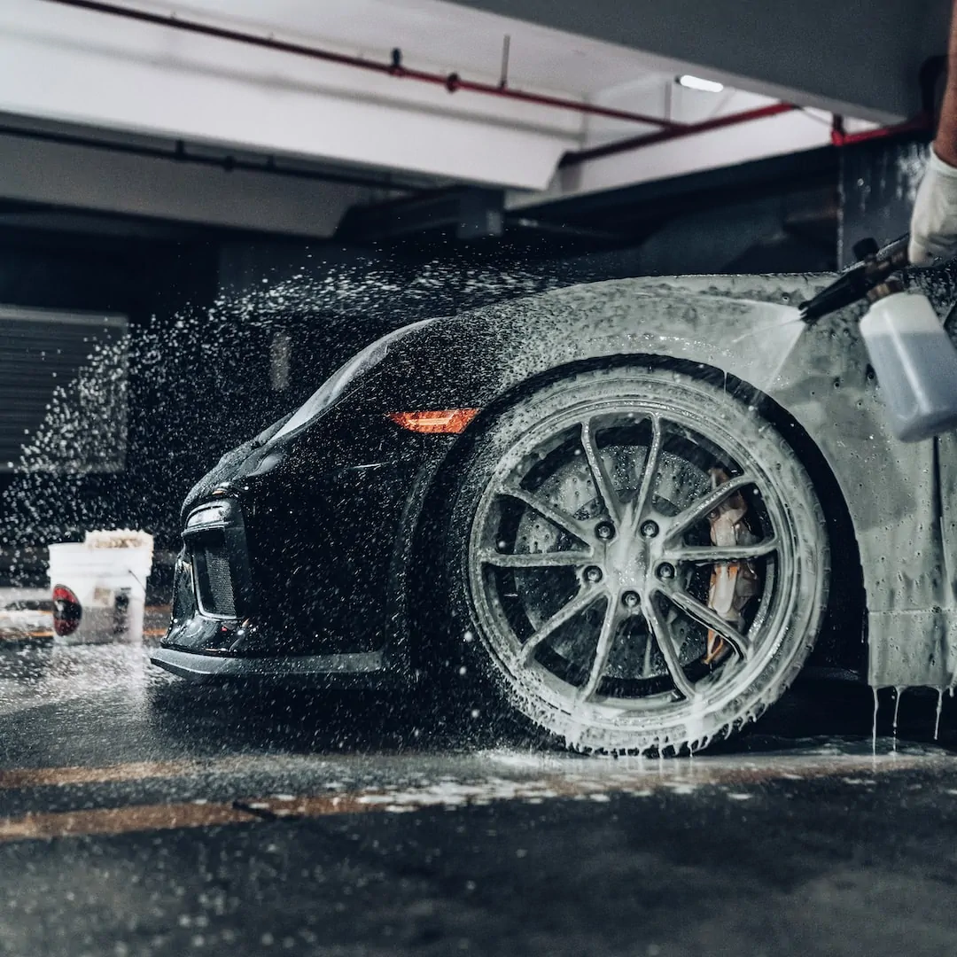 Car being cleaned image